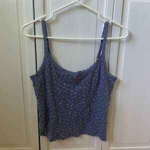 Victoria's Secret Blue Sleeveless Crop Camisole